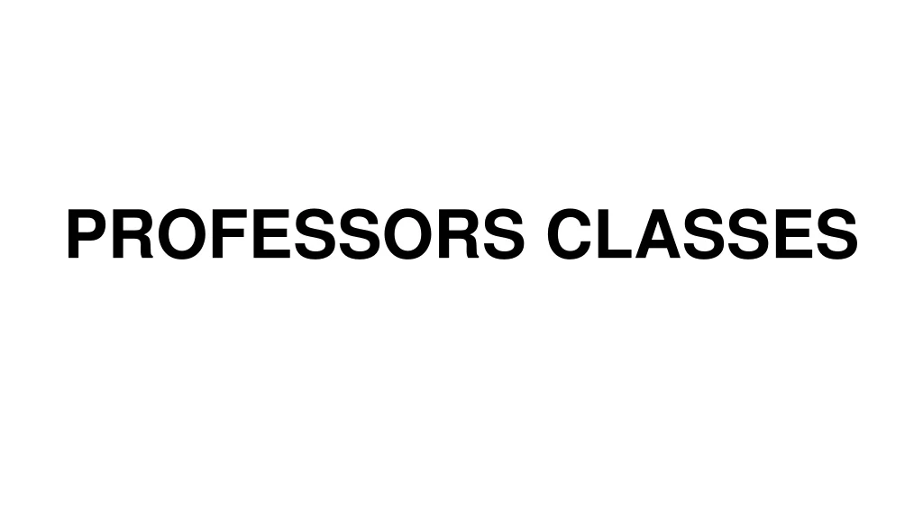 professors classes