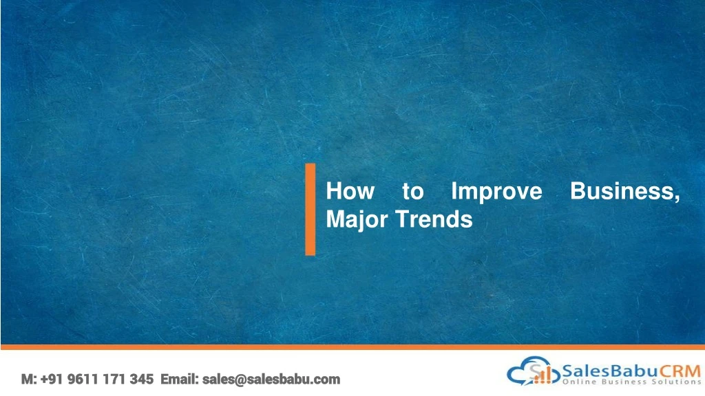 how to improve business major trends
