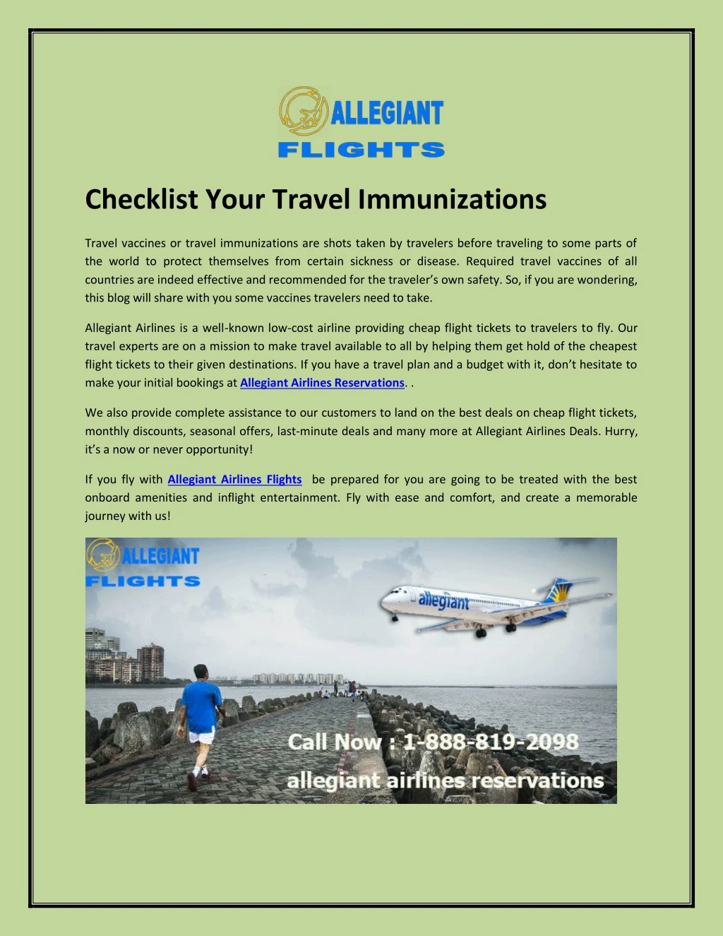 checklist your travel immunizations