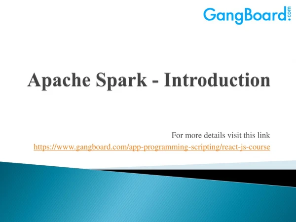 Apache Spark - Introduction