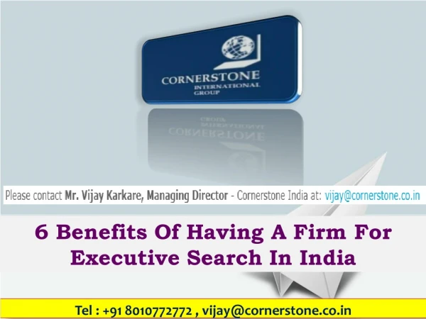 6 Benefits Of Having A Firm For Executive Search In India