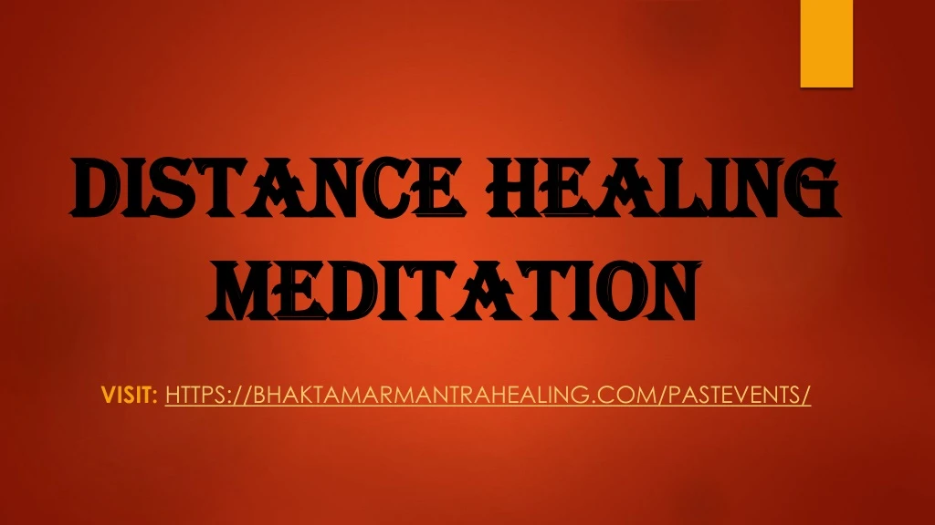 distance healing meditation