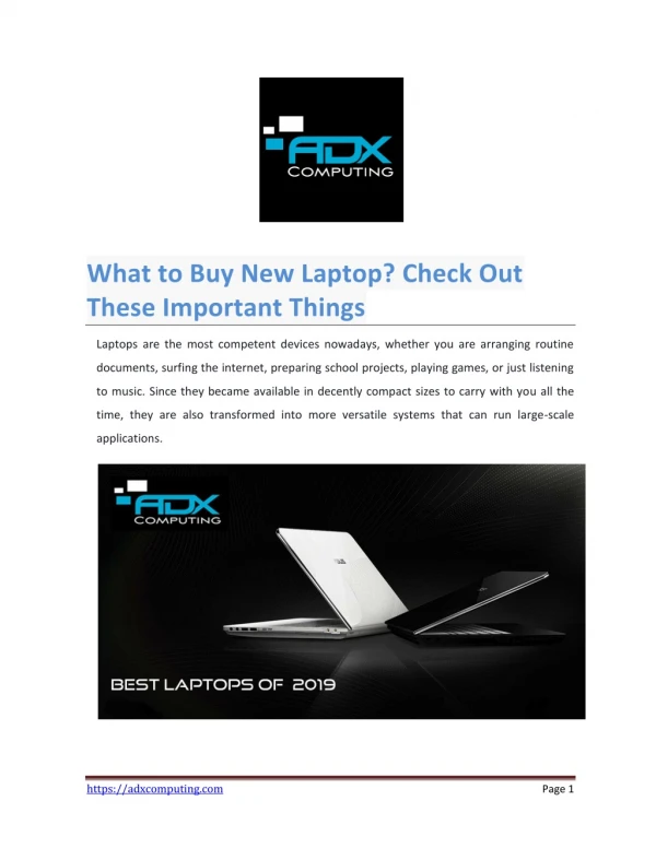 What to Buy New Laptop? Check Out These Important Things