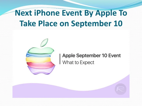 Next iPhone Event By Apple To Take Place on September 10