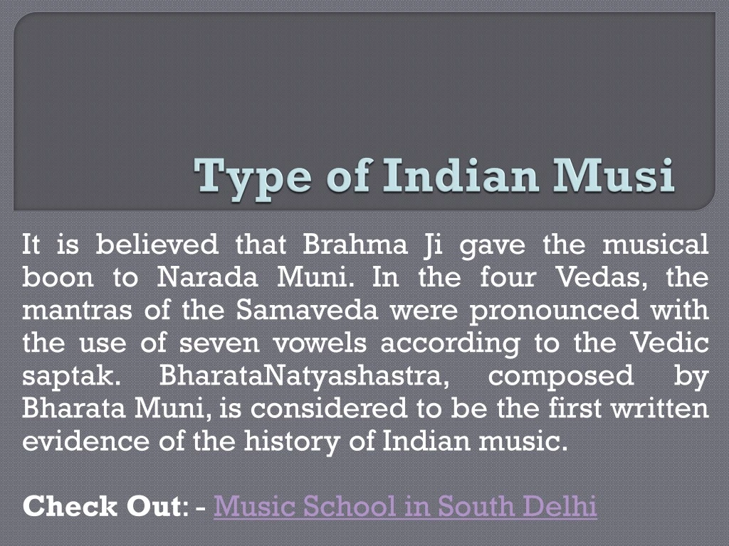 type of indian musi