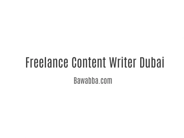 freelance content writer dubai
