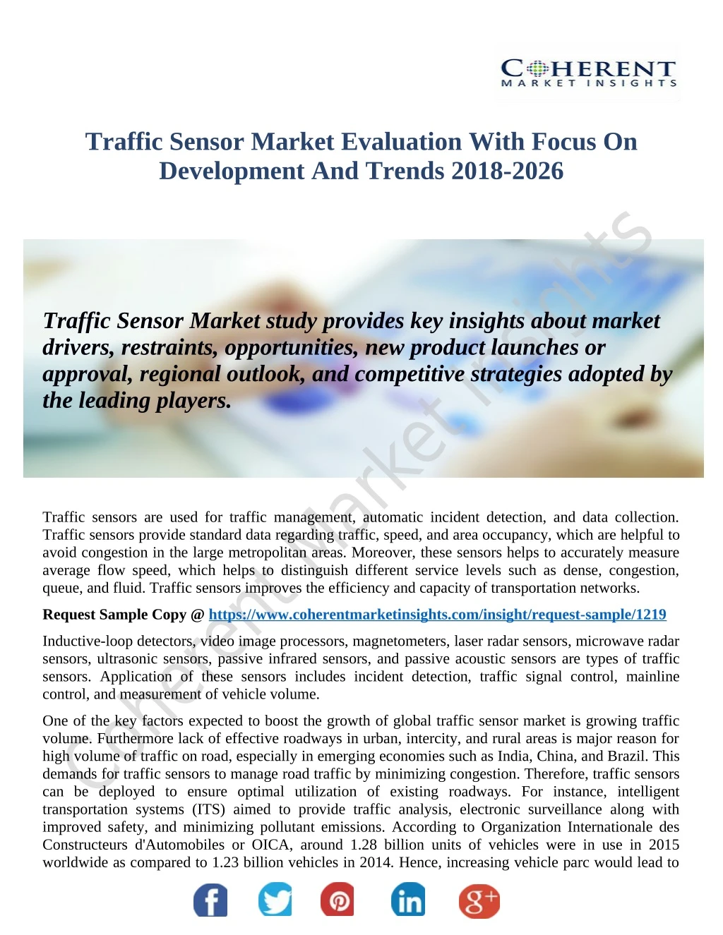 traffic sensor market evaluation with focus