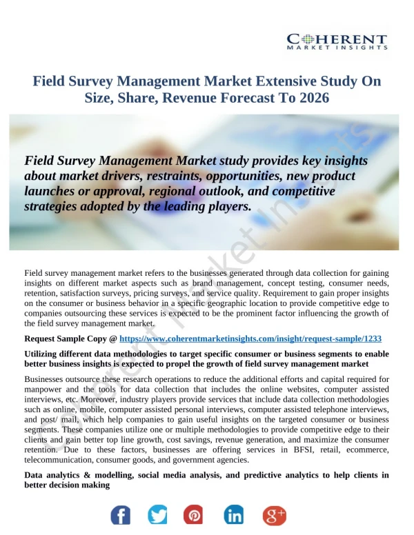 Field Survey Management Market Growth, Trends, Absolute Opportunity And Value Chain 2018 To 2026