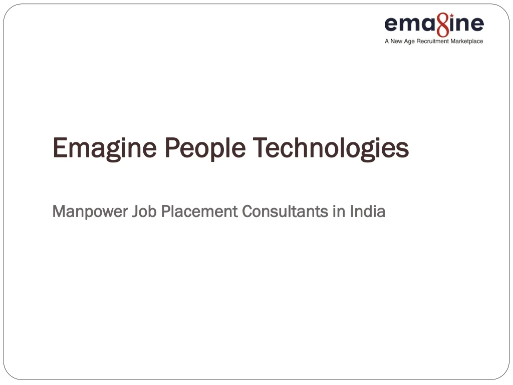 emagine people technologies manpower job placement consultants in india