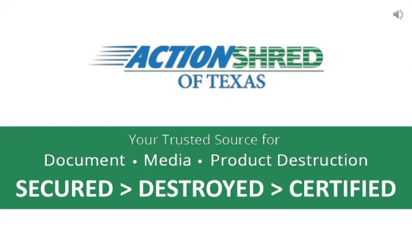 Hard Drive And Paper Shredding Dallas TX- Action Shred of Texas