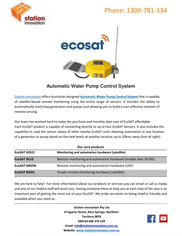 Automatic Water Pump Control System