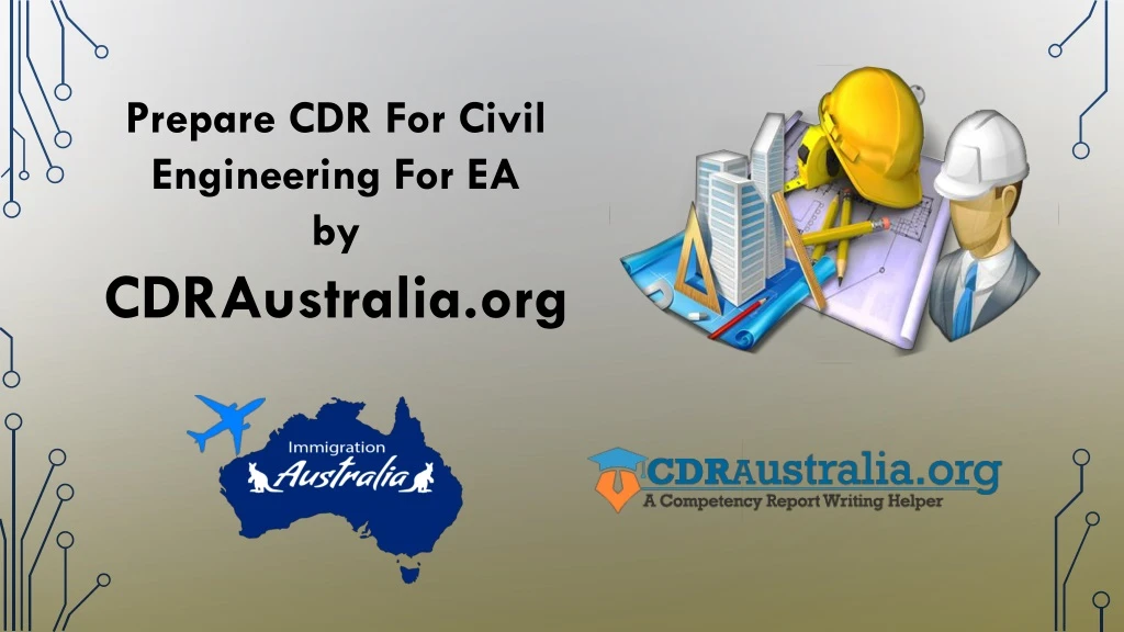 prepare cdr for civil engineering