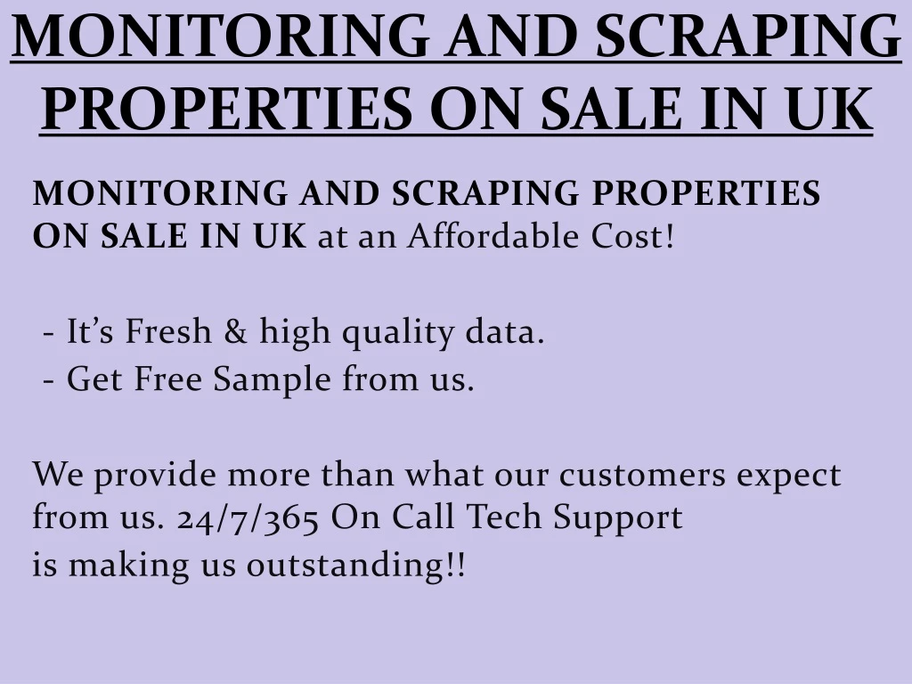 monitoring and scraping properties on sale in uk