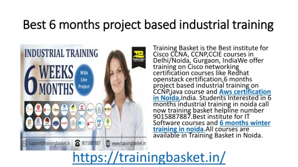 Best 6 months project based industrial training