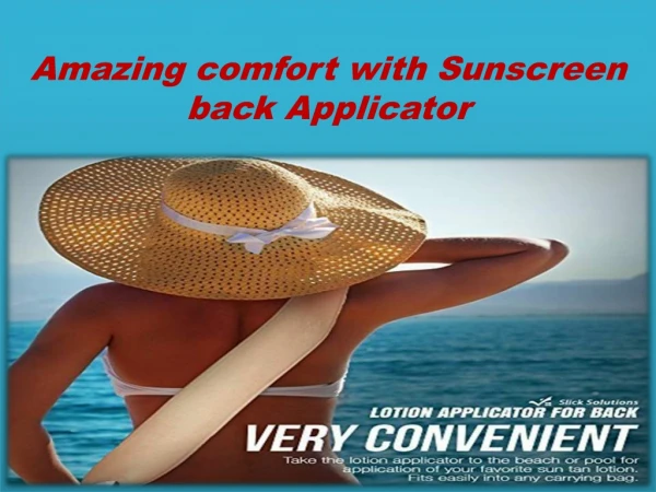 Sunscreen back Applicator