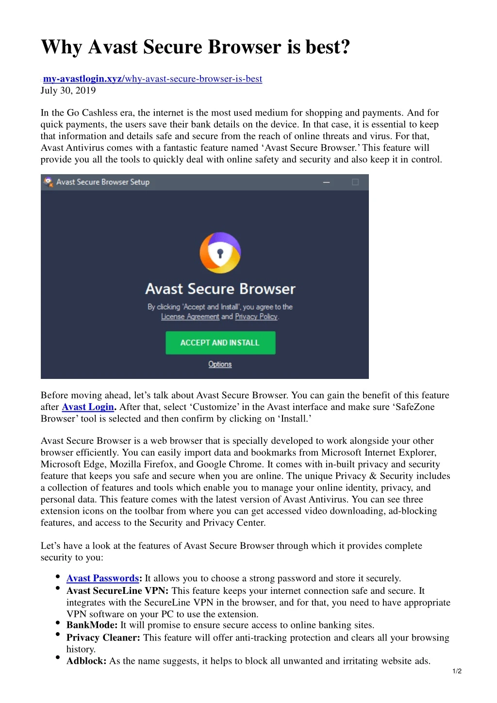 why avast secure browser is best