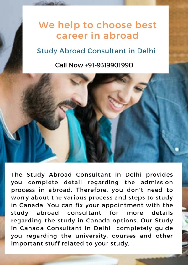 EduCastles - Study Abroad Consultant in Delhi helps to choose best career in abroad