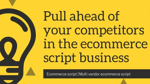 Pull ahead of your competitors in the ecommerce script business
