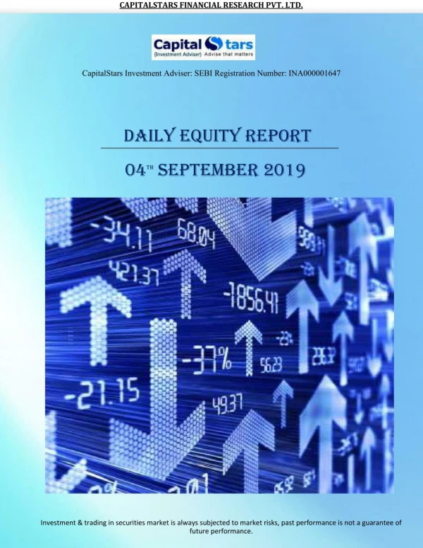 Daily Equity Report 04 Sep 2019