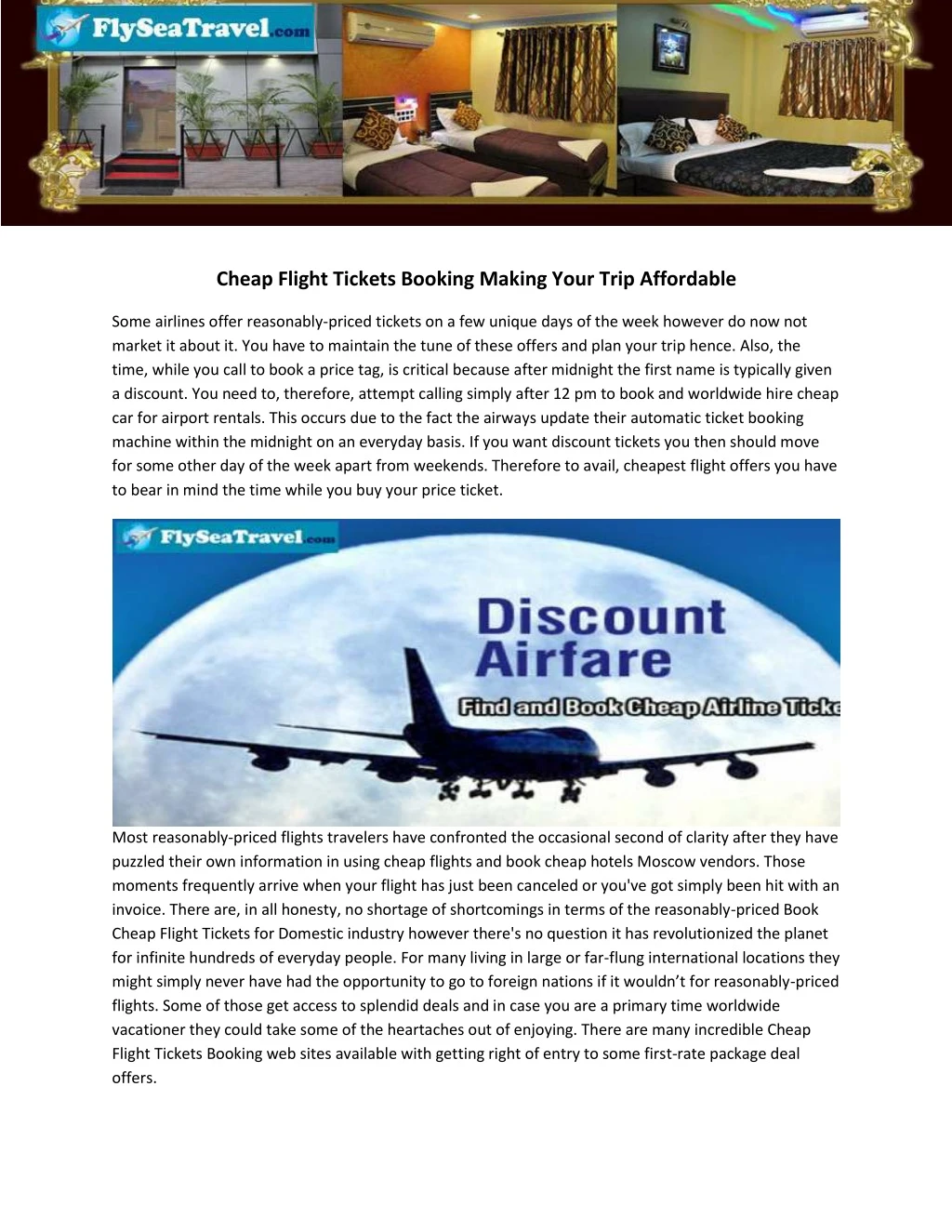 cheap flight tickets booking making your trip