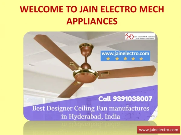 Unique Design Ceiling Fans Manufacturers & Suppliers in India