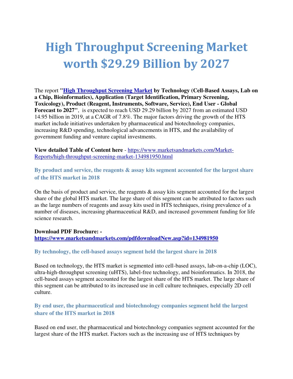 high throughput screening market worth