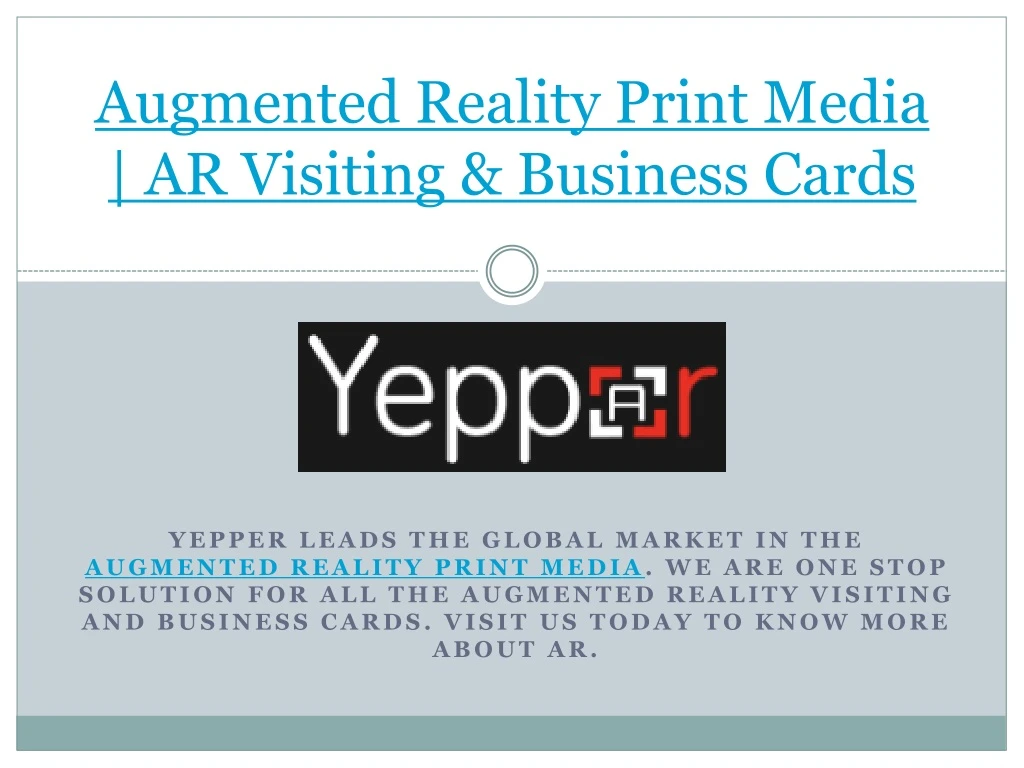 augmented reality print media ar visiting business cards