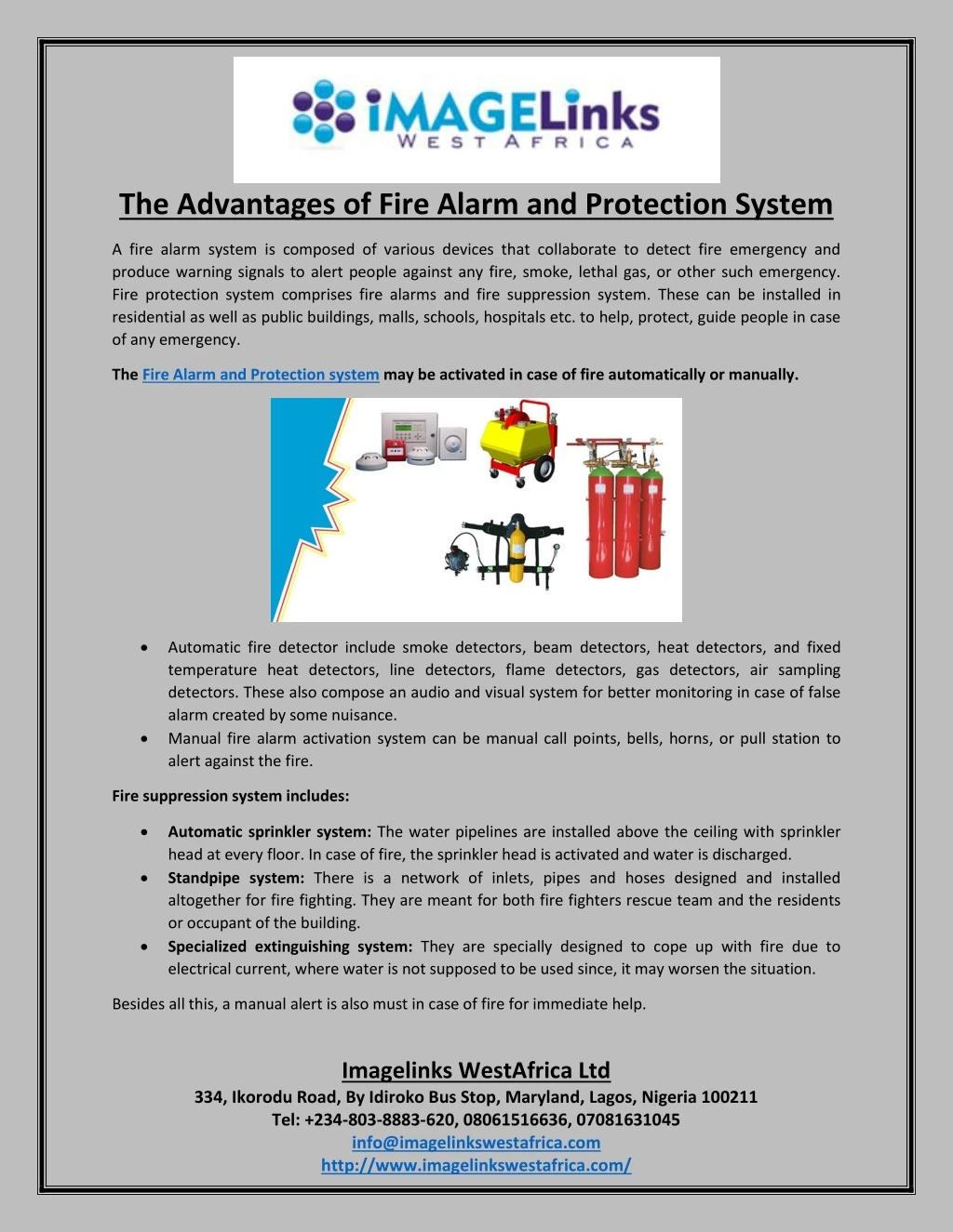 the advantages of fire alarm and protection system