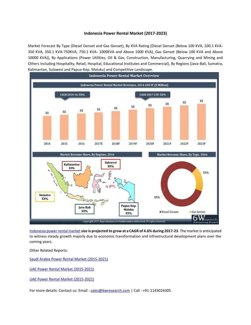 indonesia power rental market 2017 2023