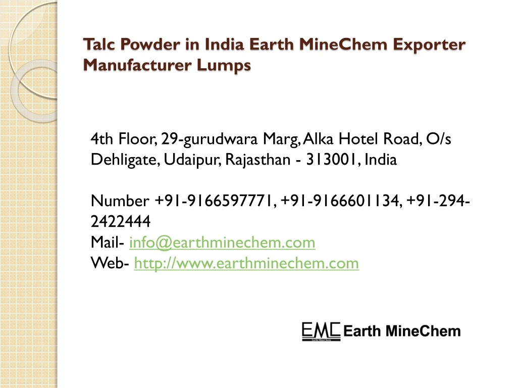 talc powder in india earth minechem exporter manufacturer lumps