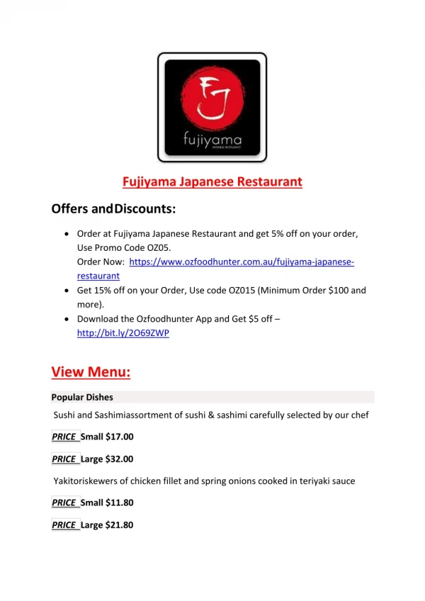 Fujiyama Japanese Restaurant-Brighton - Order Food Online