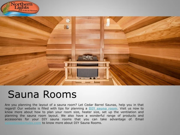 DIY Sauna Rooms