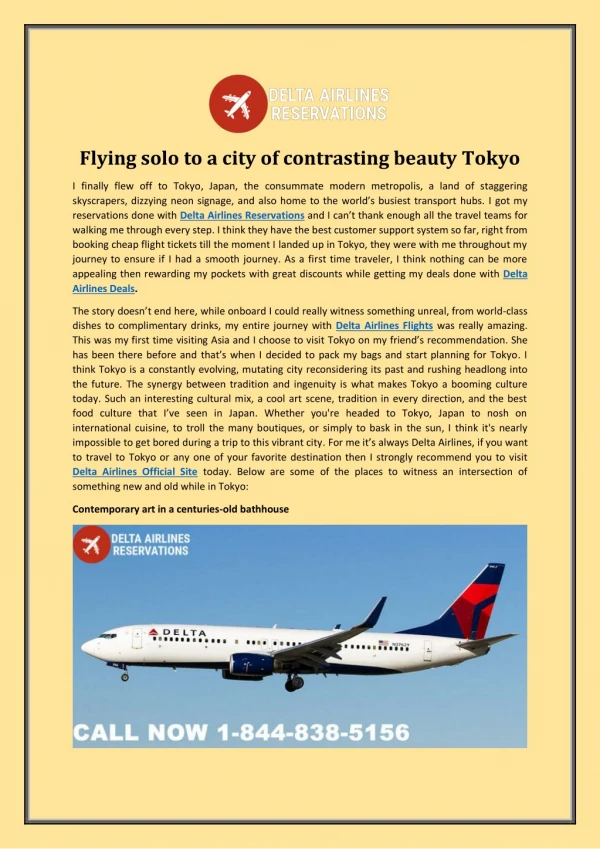 Flying solo to a city of contrasting beauty Tokyo