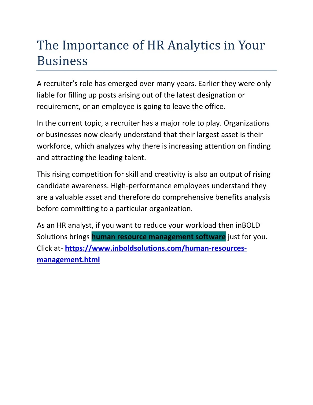 the importance of hr analytics in your business