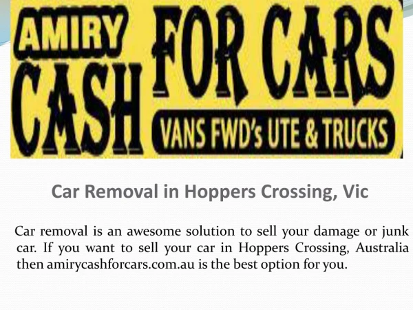 Car Removal in Hoppers Crossing, Vic