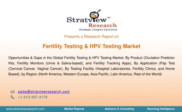 Fertility Testing & HPV Testing Market | Trends & Forecast | 2018-2025