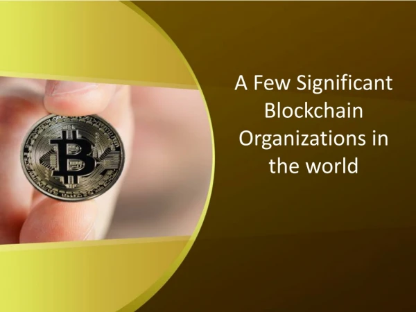 A Few Significant Blockchain Organizations in the world