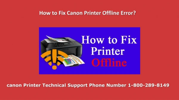 How to Fix Canon Printer Offline Error?