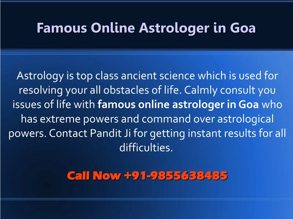 famous online astrologer in goa famous online