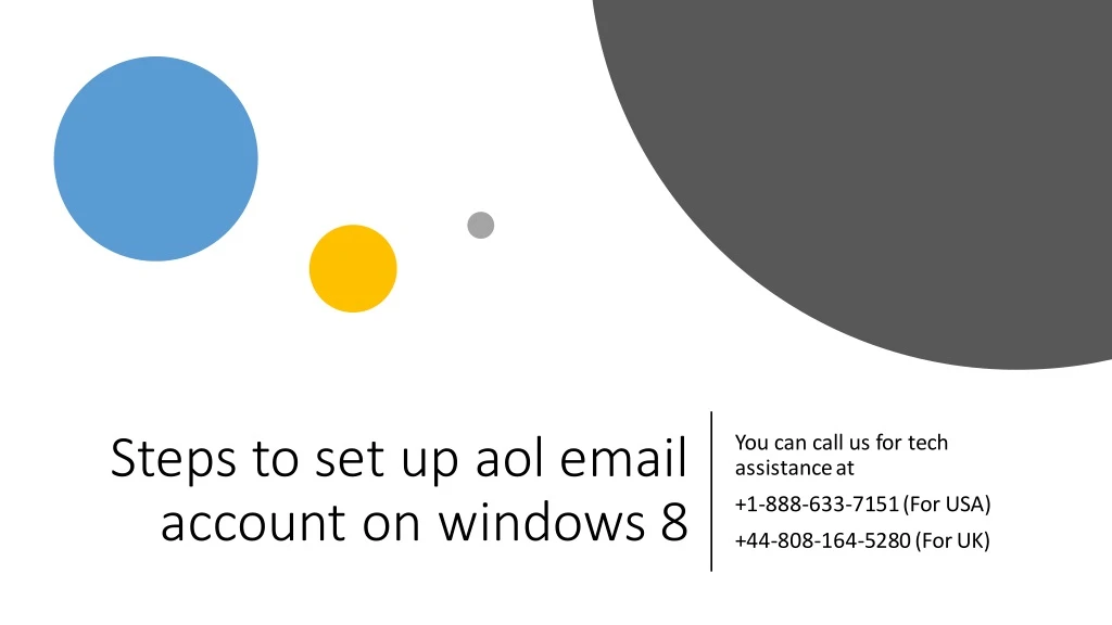 steps to set up aol email account on windows 8