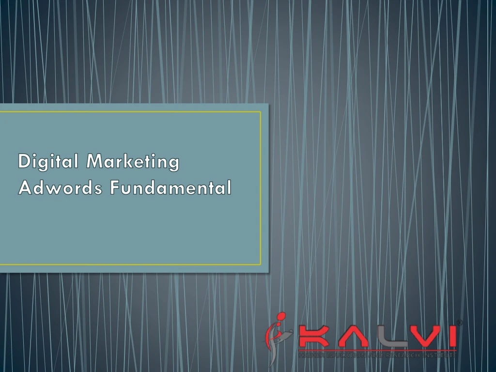 digital marketing adwords fundamental