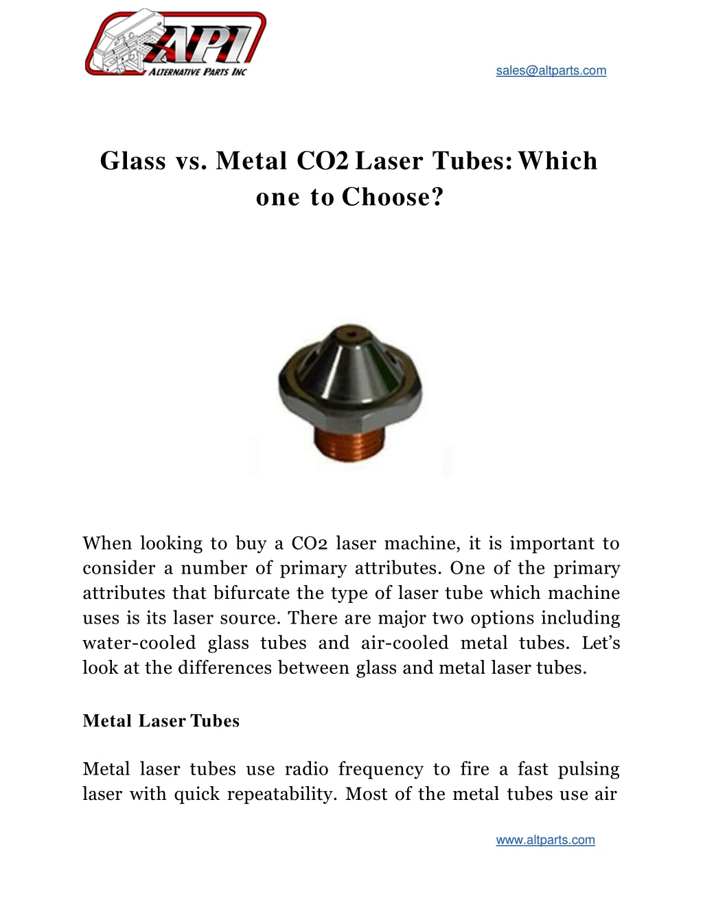 glass vs metal co2 laser tubes which one to choose