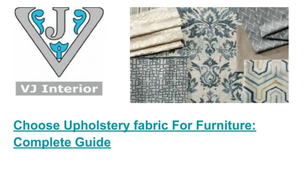 Choose Upholstery Fabric For Furniture