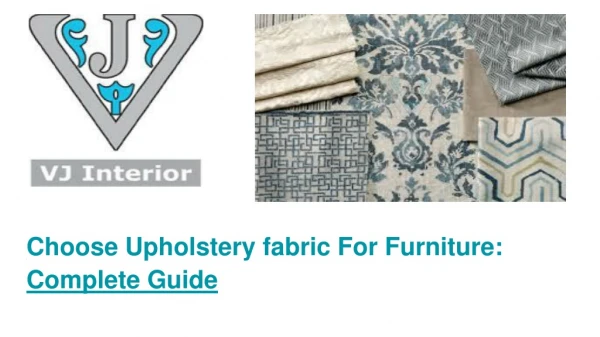 Choose Upholstery fabric For Furniture