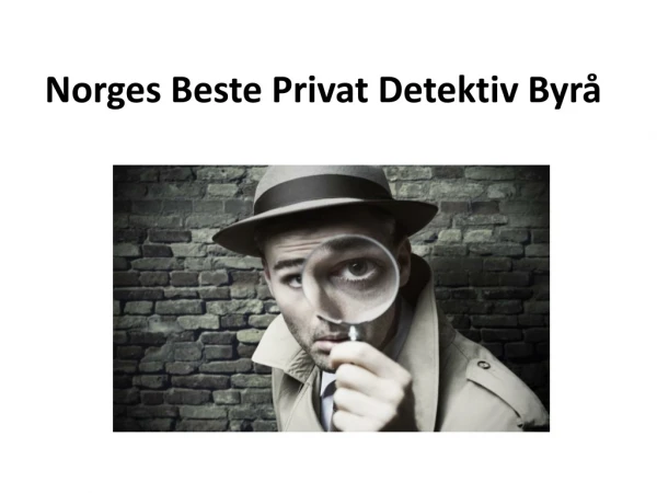 Norges Beste Privat Detektiv Byra