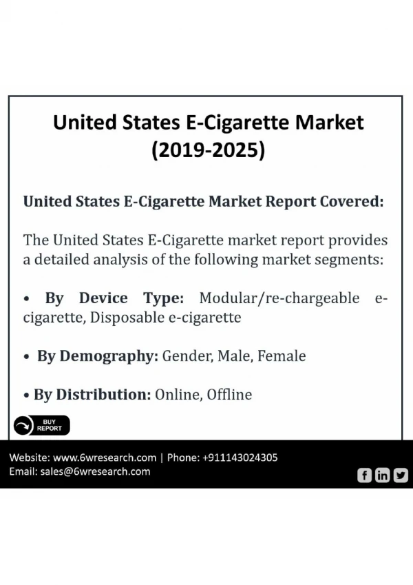 United States E-Cigarette Market (2019-2025)