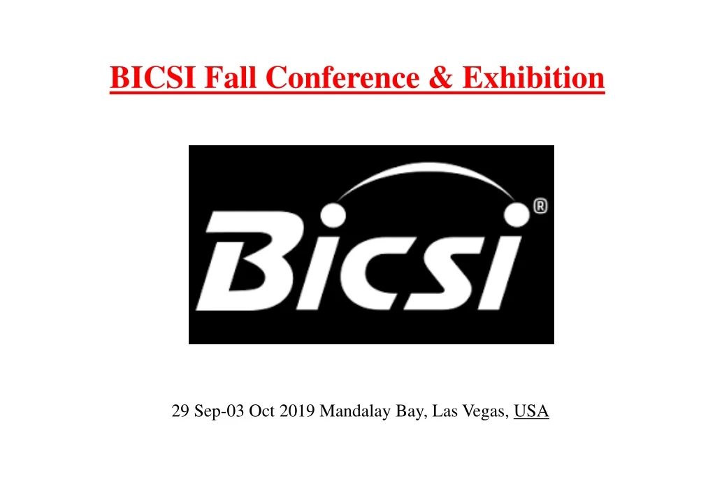 bicsi fall conference exhibition