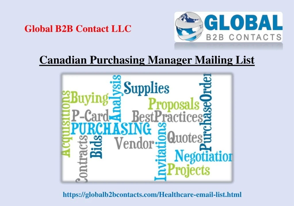 canadian purchasing manager mailing list