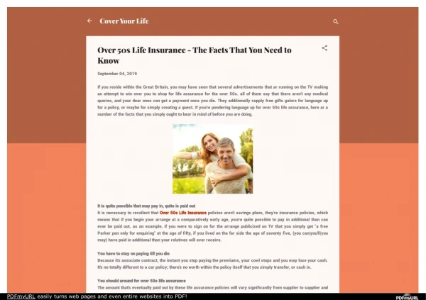 Over 50s Life Insurance - The Facts That You Need to Know
