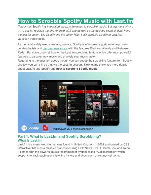 How to Scrobble Spotify Music with Last.fm